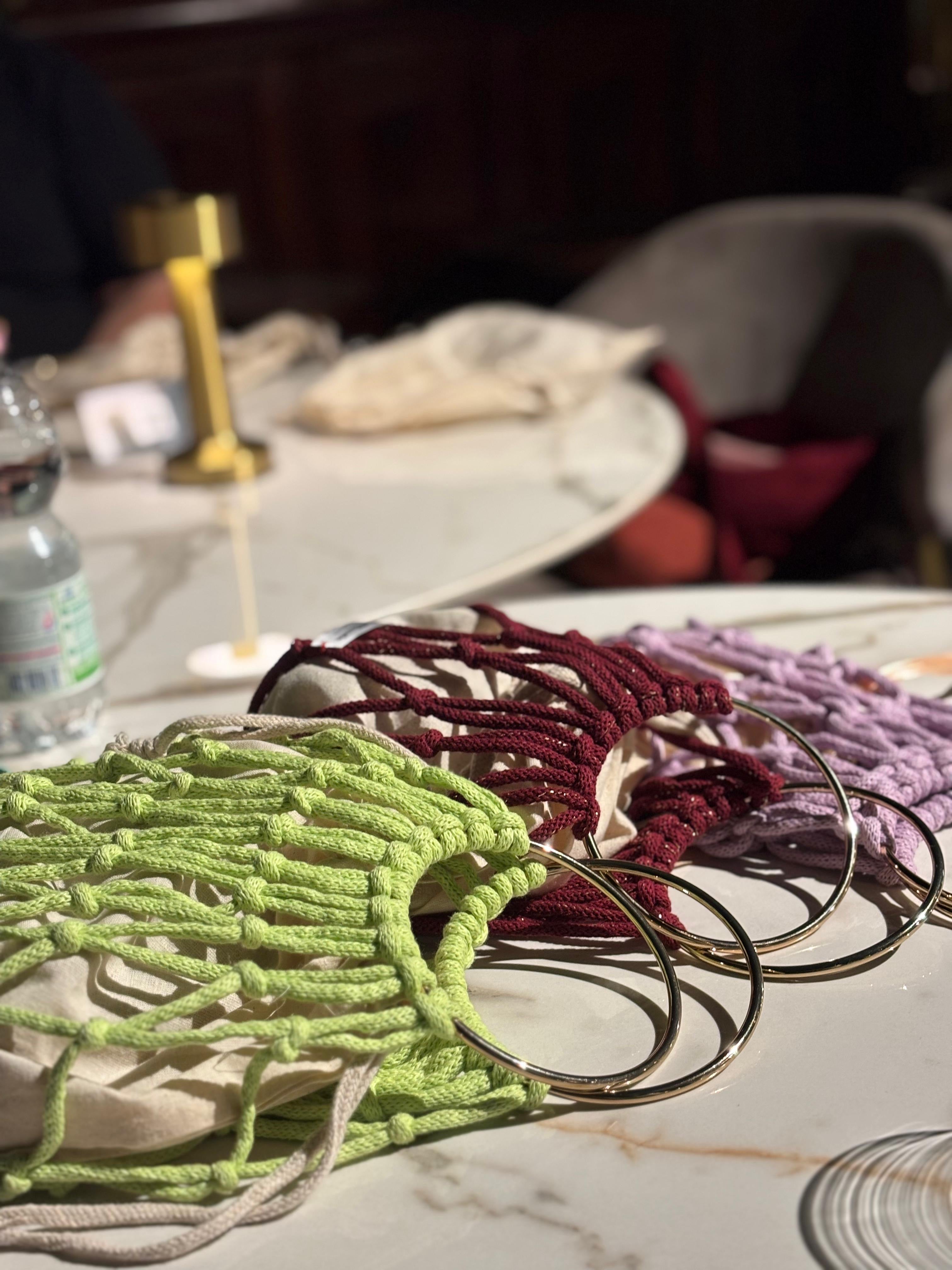 04/02 Borse in macramè con merenda da Cortile Flora Milano - 55,00€